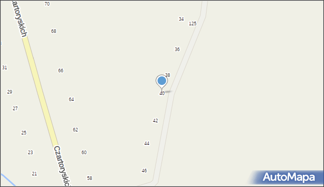 Różanka, Mieszczańska, 40, mapa Różanka