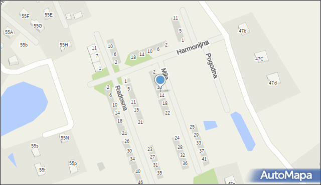 Różnowo, Miła, 12, mapa Różnowo