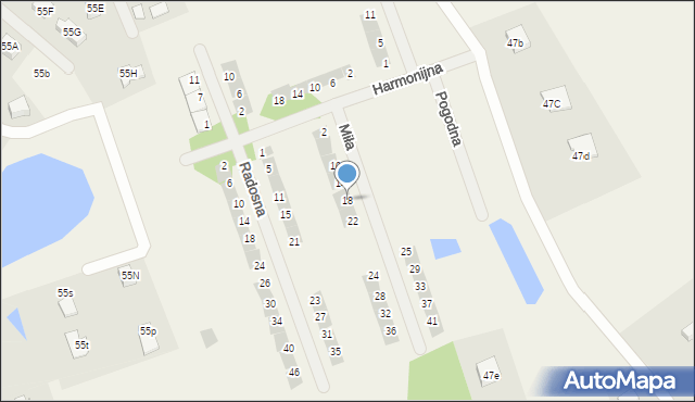 Różnowo, Miła, 18, mapa Różnowo