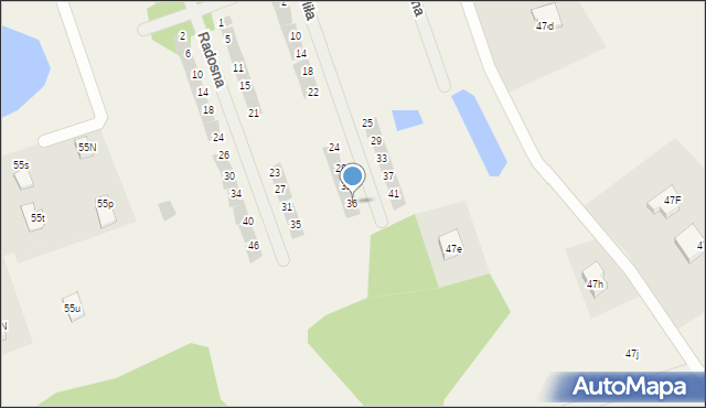 Różnowo, Miła, 36, mapa Różnowo