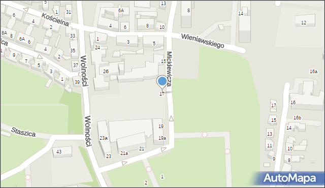 Ruda Śląska, Mickiewicza Adama, 17, mapa Rudy Śląskiej