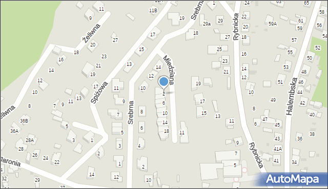 Ruda Śląska, Miedziana, 2, mapa Rudy Śląskiej