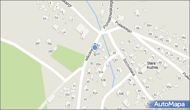 Ruda Śląska, Mikołowska, 52, mapa Rudy Śląskiej