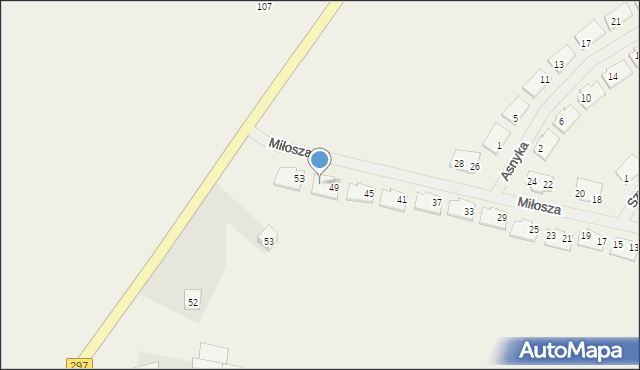 Rudno, Miłosza Czesława, 51, mapa Rudno