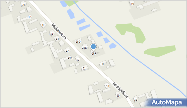 Rusiec, Mickiewicza Adama, 28F, mapa Rusiec