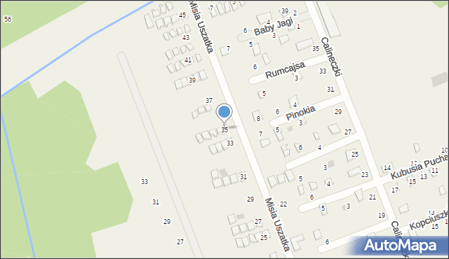 Rusinowo, Misia Uszatka, 35, mapa Rusinowo