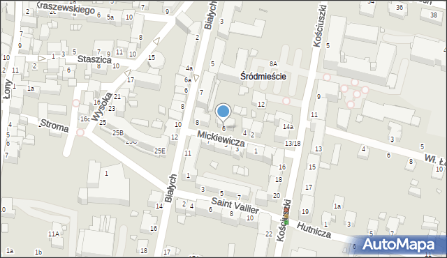 Rybnik, Mickiewicza Adama, 6, mapa Rybnika