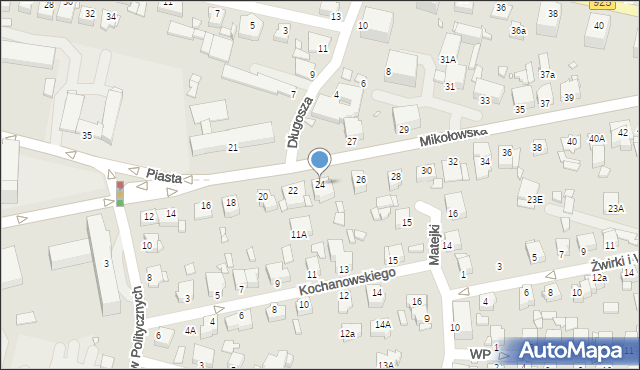 Rybnik, Mikołowska, 24, mapa Rybnika