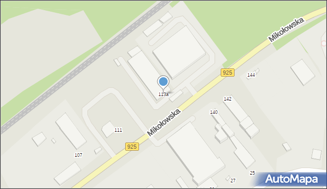 Rybnik, Mikołowska, 113a, mapa Rybnika