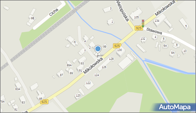 Rybnik, Mikołowska, 97, mapa Rybnika