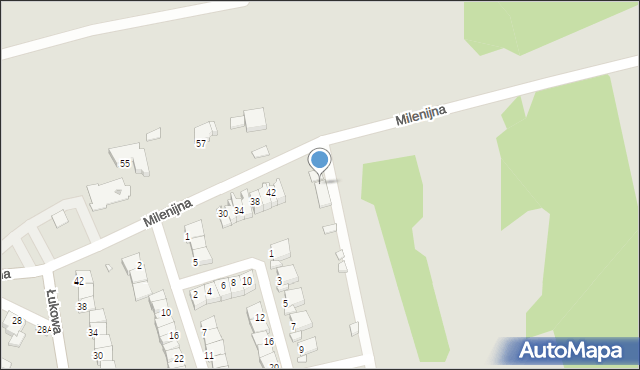 Rybnik, Milenijna, 46, mapa Rybnika