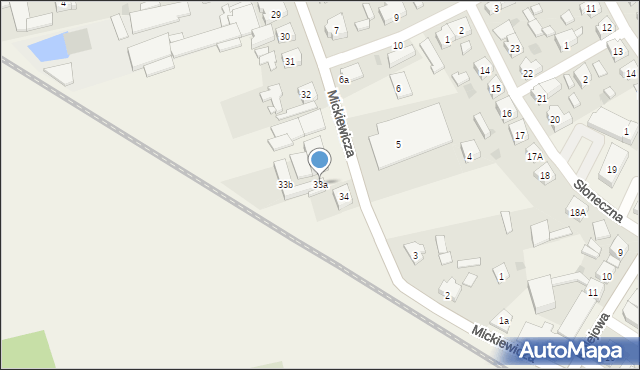 Ryczywół, Mickiewicza Adama, 33a, mapa Ryczywół