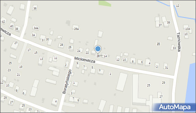 Ryglice, Mickiewicza Adama, 18, mapa Ryglice
