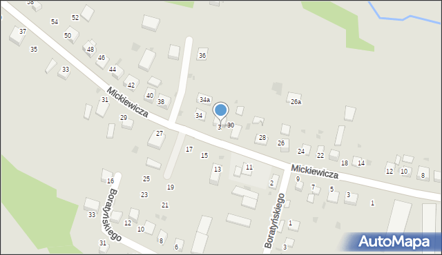 Ryglice, Mickiewicza Adama, 32, mapa Ryglice