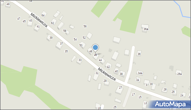 Ryglice, Mickiewicza Adama, 46, mapa Ryglice