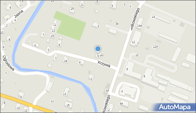 Rymanów, Mitkowskiego, 1, mapa Rymanów