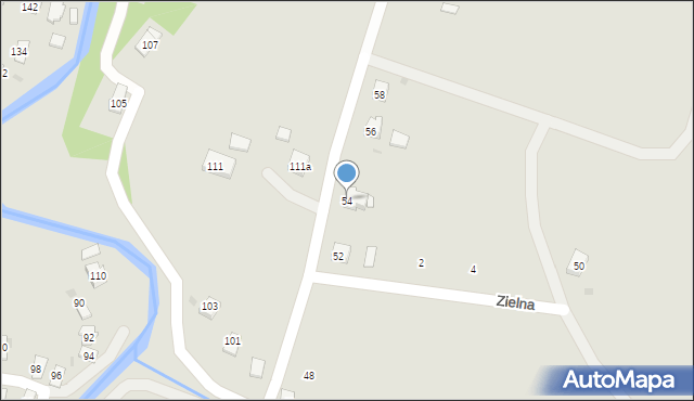 Rymanów, Mitkowskiego, 54, mapa Rymanów