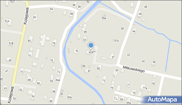 Rymanów, Mitkowskiego, 91A, mapa Rymanów
