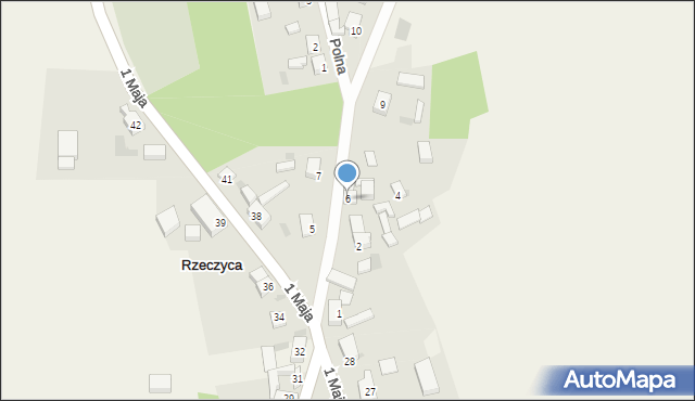 Rzeczyca, Mickiewicza Adama, 6, mapa Rzeczyca