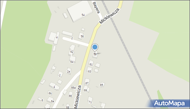 Rzepin, Mickiewicza Adama, 59, mapa Rzepin