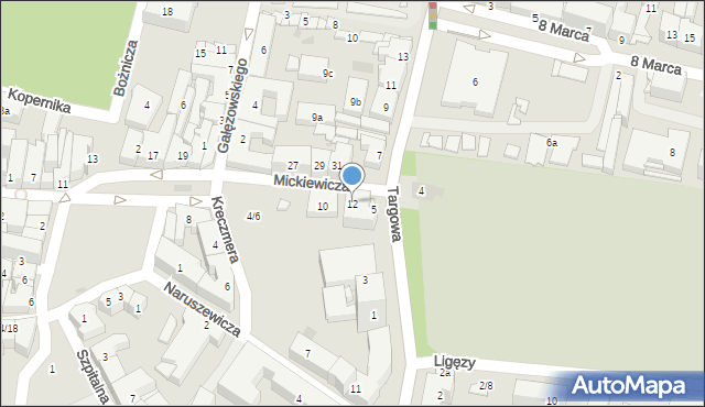 Rzeszów, Mickiewicza Adama, 12, mapa Rzeszów
