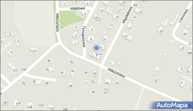 Rzeszów, Migdałowa, 3, mapa Rzeszów