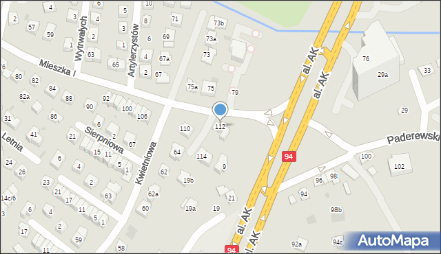 Rzeszów, Mieszka I, 112, mapa Rzeszów