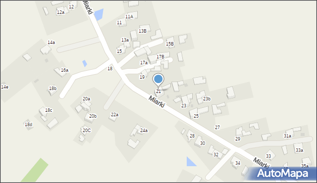 Rzuchów, Miarki Karola, 21, mapa Rzuchów