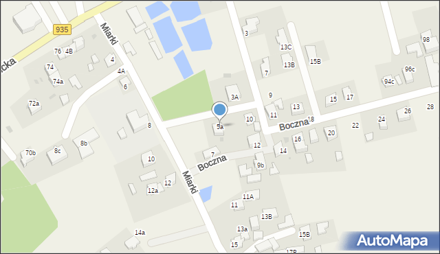 Rzuchów, Miarki Karola, 5a, mapa Rzuchów