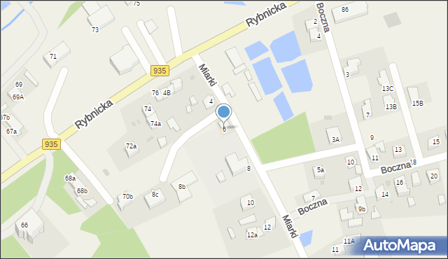 Rzuchów, Miarki Karola, 6, mapa Rzuchów