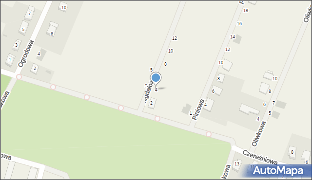 Sadków, Migdałowa, 4, mapa Sadków