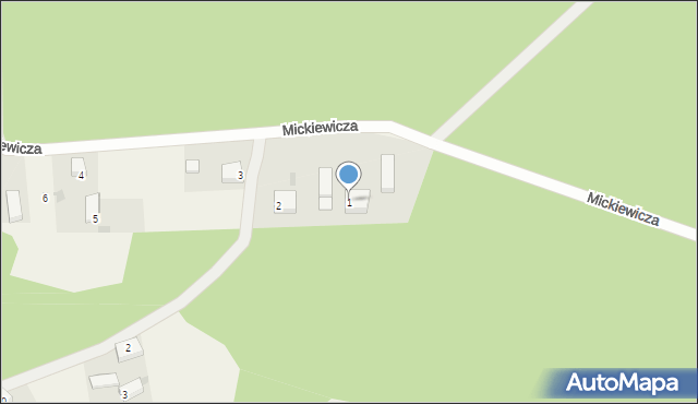 Sądów, Mickiewicza Adama, 1, mapa Sądów