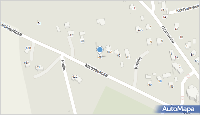 Sandomierz, Mickiewicza Adama, 68, mapa Sandomierza