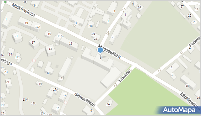 Sandomierz, Mickiewicza Adama, 9, mapa Sandomierza