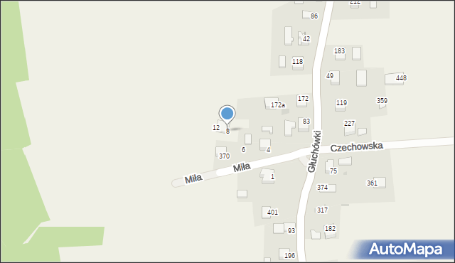 Sanka, Miła, 8, mapa Sanka