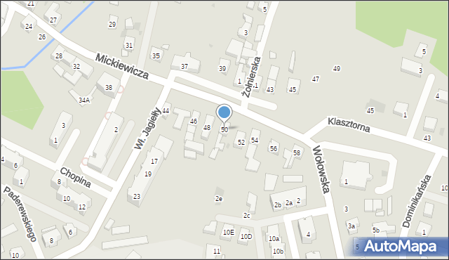 Ścinawa, Mickiewicza Adama, 50, mapa Ścinawa