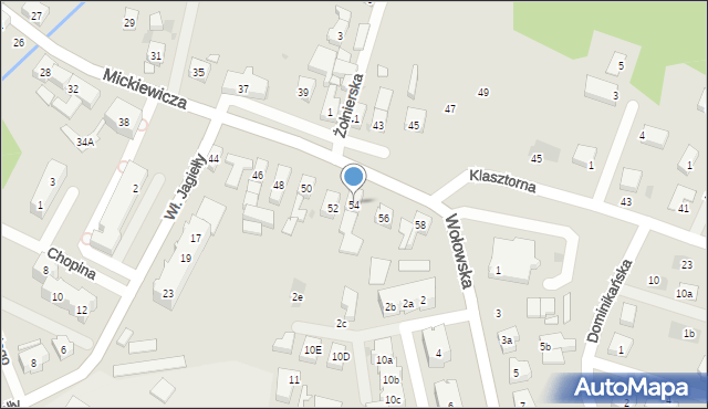 Ścinawa, Mickiewicza Adama, 54, mapa Ścinawa