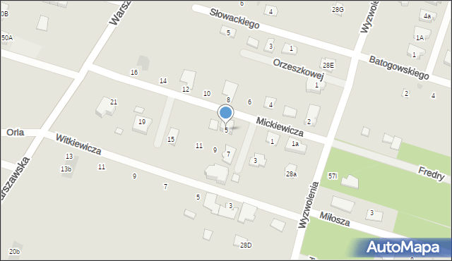 Serock, Mickiewicza Adama, 5, mapa Serock