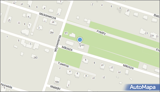 Serock, Miłosza Czesława, 3, mapa Serock