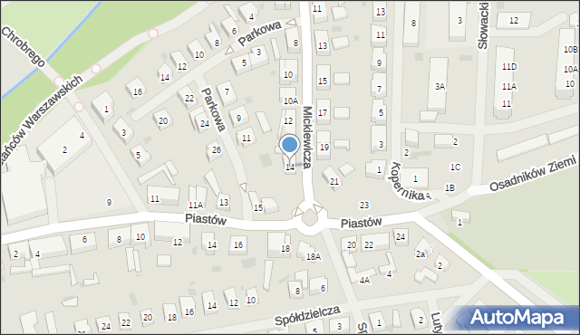 Sianów, Mickiewicza Adama, 14, mapa Sianów