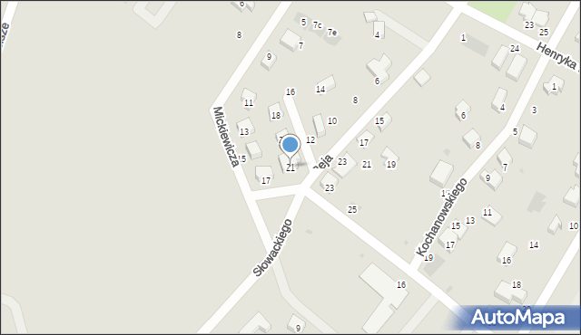 Siechnice, Mickiewicza Adama, 21, mapa Siechnice