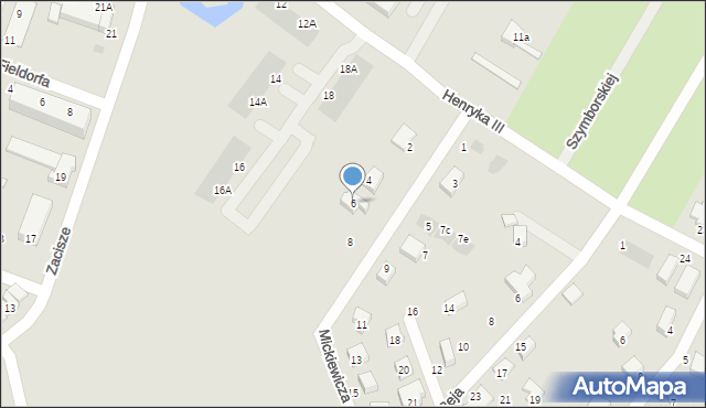 Siechnice, Mickiewicza Adama, 6, mapa Siechnice