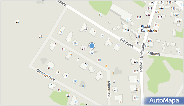 Siedlce, Mineralna, 12, mapa Siedlce