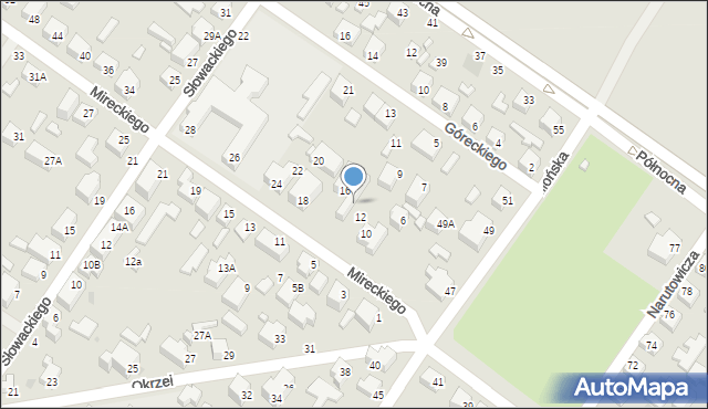 Siedlce, Mireckiego Józefa, 14, mapa Siedlce