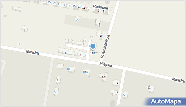 Siemianice, Miejska, 13/1, mapa Siemianice