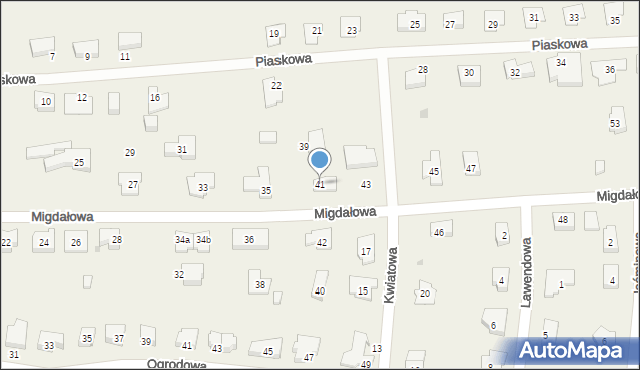 Siemianice, Migdałowa, 41, mapa Siemianice