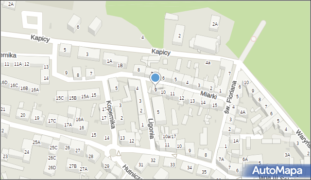 Siemianowice Śląskie, Miarki Karola, 9, mapa Siemianowice Śląskie