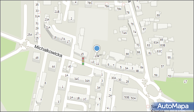 Siemianowice Śląskie, Michałkowicka, 13a, mapa Siemianowice Śląskie