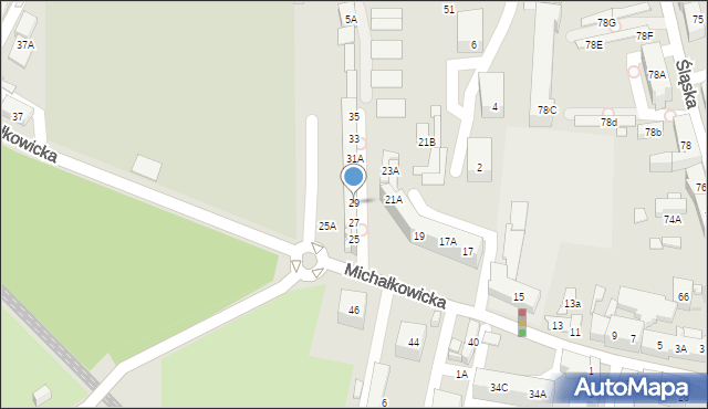 Siemianowice Śląskie, Michałkowicka, 29, mapa Siemianowice Śląskie