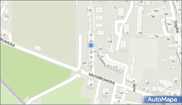Siemianowice Śląskie, Michałkowicka, 31, mapa Siemianowice Śląskie